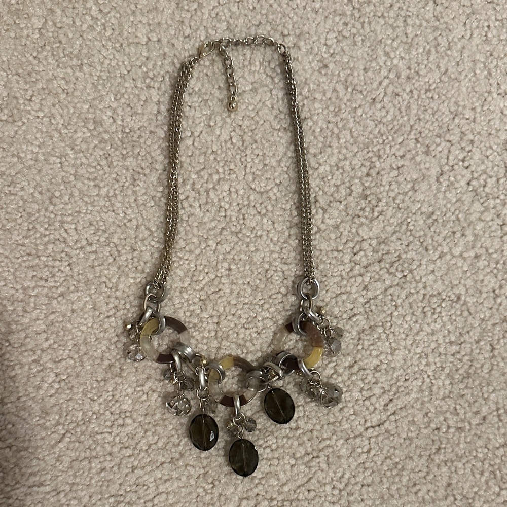 Chic Silver and Gold Statement Necklace